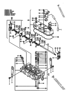  Двигатель Yanmar 3TNE84-SA, узел -  Головка блока цилиндров (ГБЦ) 