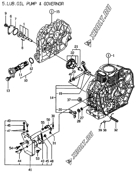  Масляный насос двигателя Yanmar L70AE-DITYC