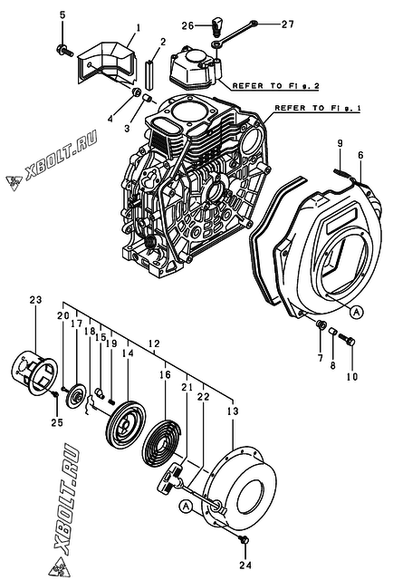 Производитель YANMAR, CASE, COOLING FAN D, номер детали 114399-45100