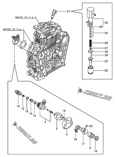  Топливный насос высокого давления (ТНВД) двигателя Yanmar L90AE-DEYC