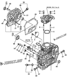  Двигатель Yanmar L60AE-DTMYC, узел -  Блок цилиндров 