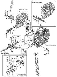  Двигатель Yanmar L70AE-DPTMYC, узел -  Масляный насос 