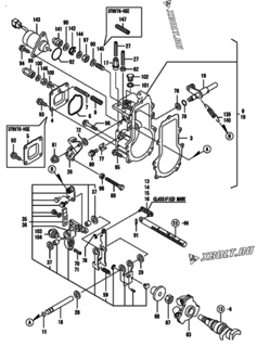  Двигатель Yanmar 3TNV76-GGE, узел -  Регулятор оборотов 