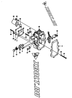  Двигатель Yanmar 4TNV88-XWL, узел -  Регулятор оборотов 