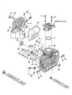  Двигатель Yanmar L70V6CF1T1AA, узел -  Блок цилиндров 