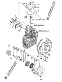  Двигатель Yanmar L100V6EA1C1AA, узел -  Пусковое устройство 
