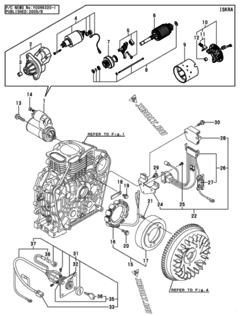  Двигатель Yanmar L100V6EA1C1AA, узел -  СТАРТЕР И ГЕНЕРАТОР 