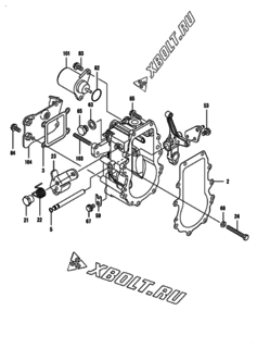  Двигатель Yanmar 3TNV88-GYM, узел -  Регулятор оборотов 