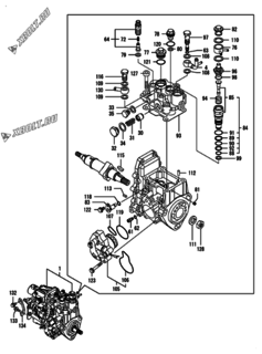  Двигатель Yanmar 4TNV88-DSAP, узел -  Топливный насос высокого давления (ТНВД) 