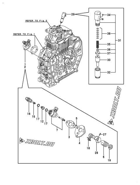  Топливный насос высокого давления (ТНВД) и форсунка двигателя Yanmar L70N5EA1C1AA