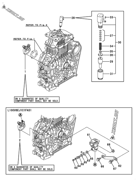  Топливный насос высокого давления (ТНВД) двигателя Yanmar L100V6EF1C1AA
