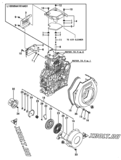  Двигатель Yanmar L100V6AA2R1AAS1, узел -  Пусковое устройство 