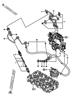 Двигатель Yanmar 3TNV76-CSAP, узел -  Форсунка 