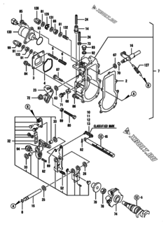  Двигатель Yanmar 3TNV76-GGEP, узел -  Регулятор оборотов 