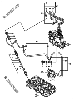  Двигатель Yanmar 3TNV76-DWL, узел -  Форсунка 