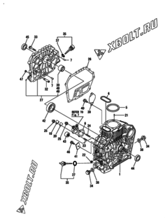  Двигатель Yanmar L100N6-METMR, узел -  Блок цилиндров 