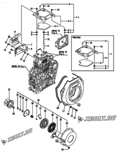  Двигатель Yanmar L100N6-METM, узел -  Пусковое устройство 