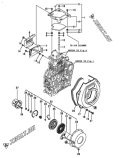  Двигатель Yanmar L100N6-METMR, узел -  Пусковое устройство 