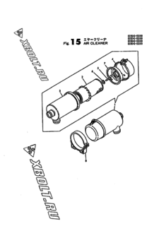  Двигатель Yanmar 3TN66L-UDW, узел -  Воздушный фильтр 