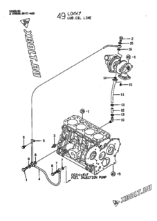  Двигатель Yanmar 4TNE84T-AGD, узел -  Система смазки 