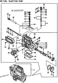  Двигатель Yanmar 4TNE84T-GB2S, узел -  Топливный насос высокого давления (ТНВД) 