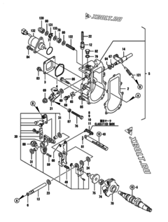  Двигатель Yanmar 2TNV70-ASG, узел -  Регулятор оборотов 