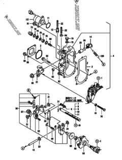  Двигатель Yanmar 3TNM68-HGB2B, узел -  Регулятор оборотов 