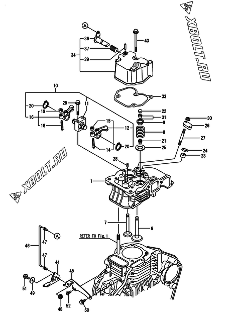  Головка блока цилиндров (ГБЦ) двигателя Yanmar L48N6-PYT