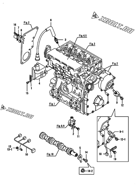  Система зажигания двигателя Yanmar 3GPE68-H/HP