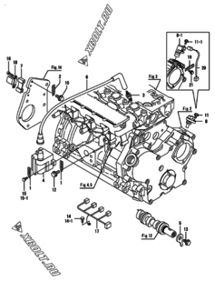  Двигатель Yanmar 4GPE86-HPS/HS, узел -  Система зажигания 
