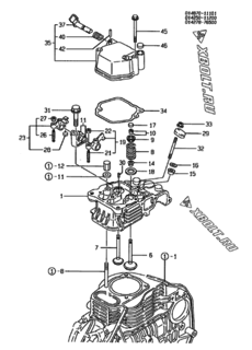  Двигатель Yanmar YDG305S-N(90, узел -  Головка блока цилиндров (ГБЦ) 