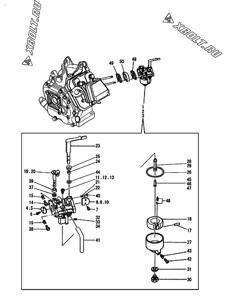  Карбюратор двигателя Yanmar EP1200BL-51