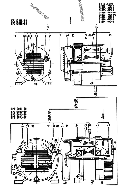  Генератор двигателя Yanmar EP2000BL-61
