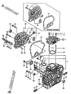  Двигатель Yanmar EP17/2000DBL, узел -  Блок цилиндров 
