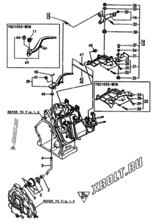  Двигатель Yanmar YGC10SS-WCM, узел -  Регулятор оборотов и прибор управления 
