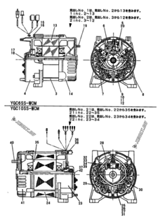  Двигатель Yanmar YGC6SS-WCM, узел -  Генератор 