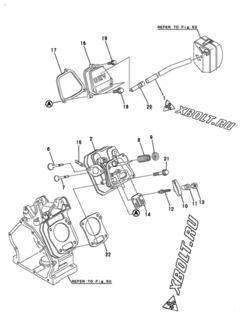  Двигатель Yanmar GA210SHPS, узел -  Головка блока цилиндров (ГБЦ) 