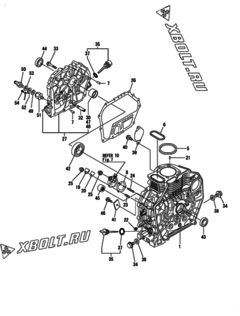  Двигатель Yanmar L70N6-GEY, узел -  Блок цилиндров 