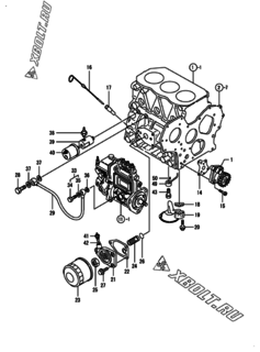  Двигатель Yanmar 3TNE84-GH2, узел -  Система смазки 