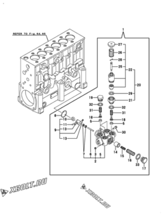  Двигатель Yanmar AY20L-EP, узел -  Топливный насос 