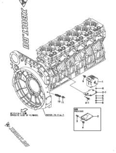  Двигатель Yanmar AY20L-EP, узел -  Привод 
