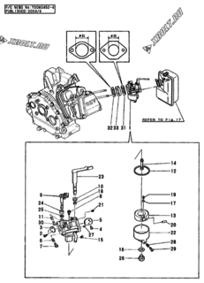  Двигатель Yanmar YSG3000-6, узел -  Карбюратор 