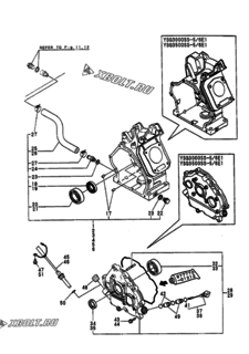  Двигатель Yanmar GA220DEGY, узел -  Блок цилиндров 