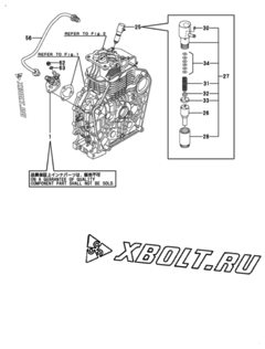  Двигатель Yanmar L100V5BR9R9HASS, узел -  Топливный насос высокого давления (ТНВД) 