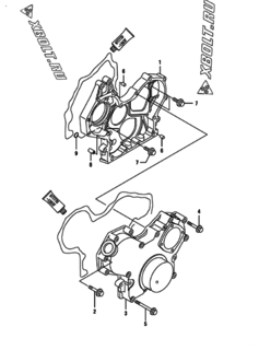  Двигатель Yanmar ANZP710H1P, узел -  Корпус редуктора 