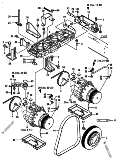  Двигатель Yanmar CNZP850J-N, узел -  Компрессор 