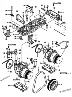  Двигатель Yanmar CNCP850J-N, узел -  Компрессор 
