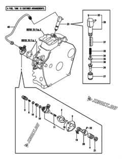  Двигатель Yanmar L48N5-GY, узел -  Топливный насос высокого давления (ТНВД) 