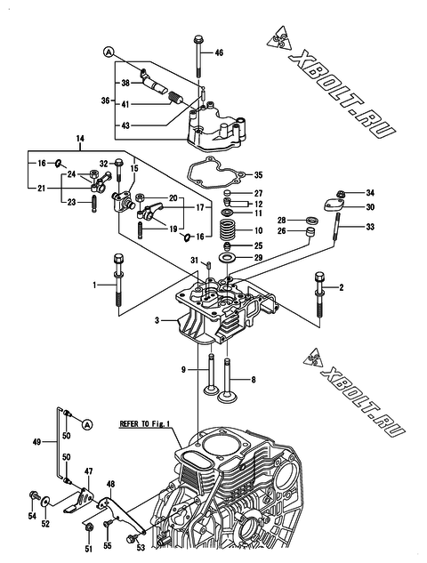  Головка блока цилиндров (ГБЦ) двигателя Yanmar L70N5-GEY