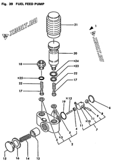  Двигатель Yanmar 4T112TLE-GB1, узел -  Топливный насос 
